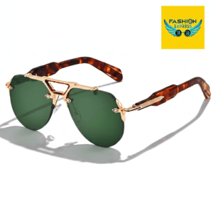 PREMIUM UV PILOT [GOLD+GREEN] SUNGLASS